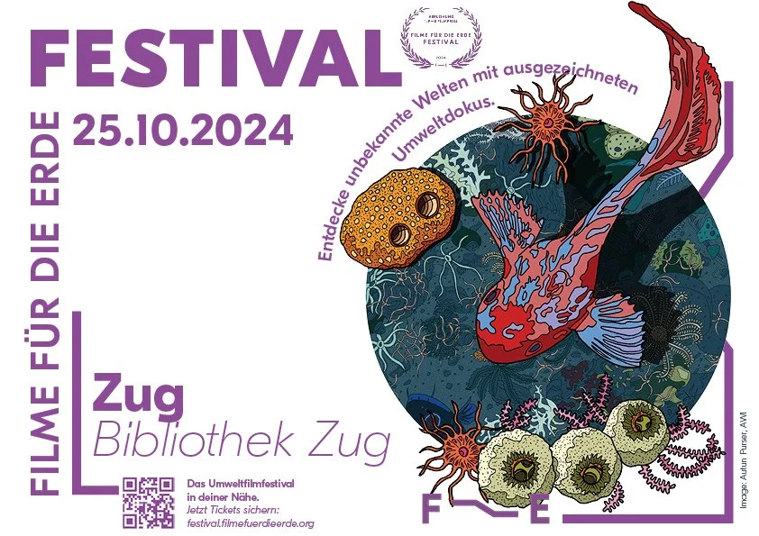 Die besten Umweltdokumentarfilme zeigt das Filme für die Erde Festival am Freitag, 25. Oktober 2024 in Zug im Dachraum der Bibliothek.